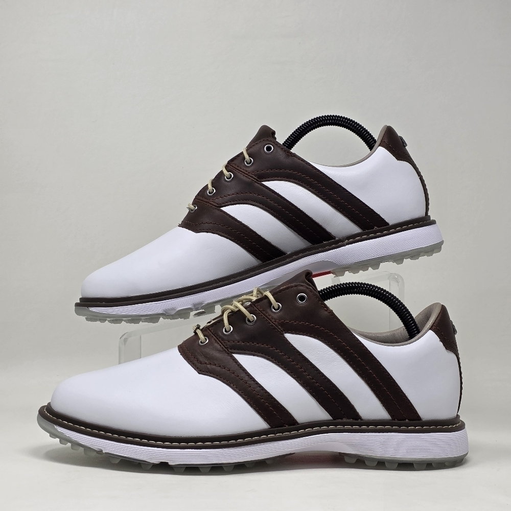 Adidas MC Z-Traxion Unisex White Brown Golf Shoes IG0910 Men Size 9 Wnms 10 New - Picture 3 of 12